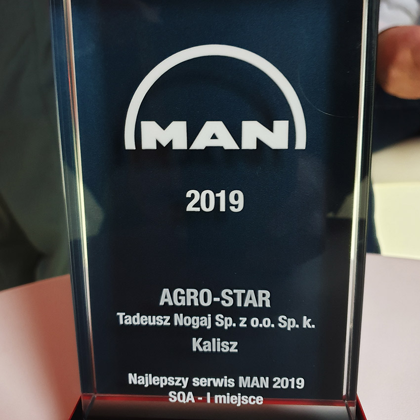 AGRO-STAR - Autoryzowany Partner Serwisowy MAN w Kaliszu i najlepszy serwis MAN w Polsce w 2019 roku - zapraszamy!